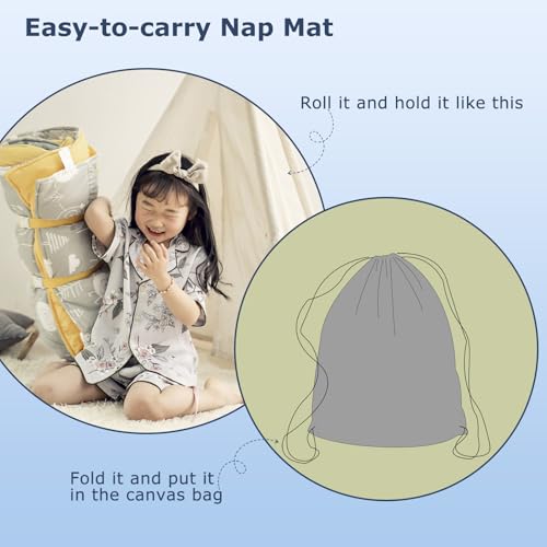 Image of 100% Cotton Kids Toddler Lightweight and Soft Nap Mat- Shark