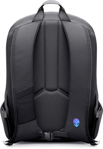 Dell Alienware AW5625P Backpack | Fits 17" Gaming Laptop | Weather‑Resistant Durable Build | Ergonomic Padded Straps | Multi‑Compartment Spacious Storage | Premium Gaming & Travel Backpack | Magnetic Pocket Organizers, RFID Secure Compartment, Weatherproof, 3D Iridescent Reflective Alienware Logo, Black — photo 3