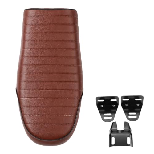 Sillín motocicleta de cuero PU para custom café racer asiento plano CG125 GN