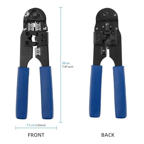 Image of Crimper Pliers Terminal Hand Networking Crimping Tools Connector Cable Clamp Multi-function Network Cable Modular Plug Hand Crimp Tool (Multicolor - HT-210C)