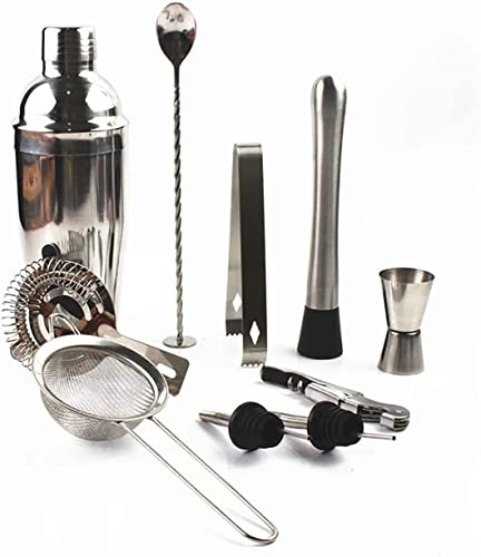 Kit bartender 10 piezas con coctelera y soporte miniatura 4