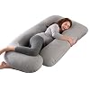Mingfuxin Pregnancy Pillow,J-Shape Full Body Maternity Pillows with 100% Cotton Washable Velvet Cover for Pregnant Women…
