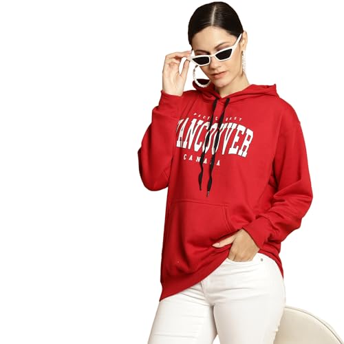 Image of Mack Jonney Printed Hooded Cotton Fleece Sweatshirt for Women-MACK32482