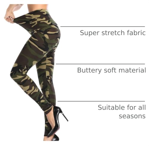 Image of Kotii Women's Soft Full Length Leggings High Waist Ankle Length Leggings Pants Tights