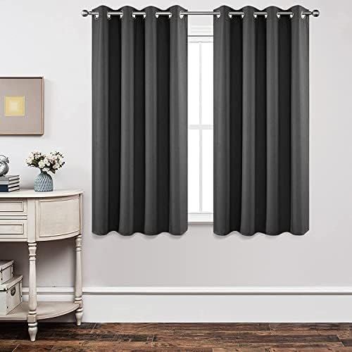 Image of Joydeco Blackout Curtains 63 Inch Length 2 Panels Set, Thermal Insulated Long Drapes 2 Burg, Room Darkening Grommet Drapes for Living Room Bedroom Window (Pack of 12)