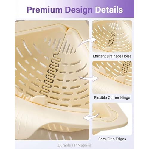 Colador triangular para fregadero con base magnética giratoria miniatura 5
