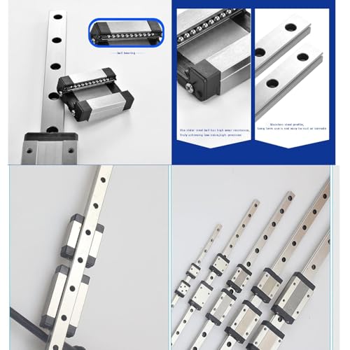 Chariot de rail miniature MGN7 H double bloc long pour axe CNC et 3D