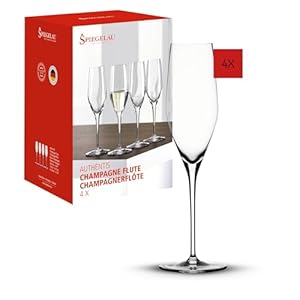 Spiegelau Champagnerflöten 190 ml, 4 Stück, Authentis, 4400187, Champagner Gläser aus Kristallglas, Sektgläser spülmaschinenfest