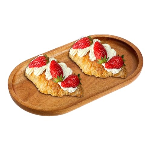 Bandejas De Madera Para Alimentos,Platos de Madera Multiusos con Esquinas Redondeadas,Fuentes De Servir Para Eventos | Para Decoración De Fiestas, Buffet, Recepciones, Desayuno, Acción De Gracias Y Us
