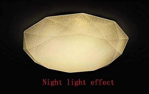 Plafonnier LED salon télécommande DJDL 28cm lampe tricolore 12W - 7