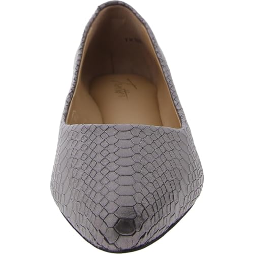 Trotters Women's Loafer/Slipon Ballet Flat, Pewter Snake, 82