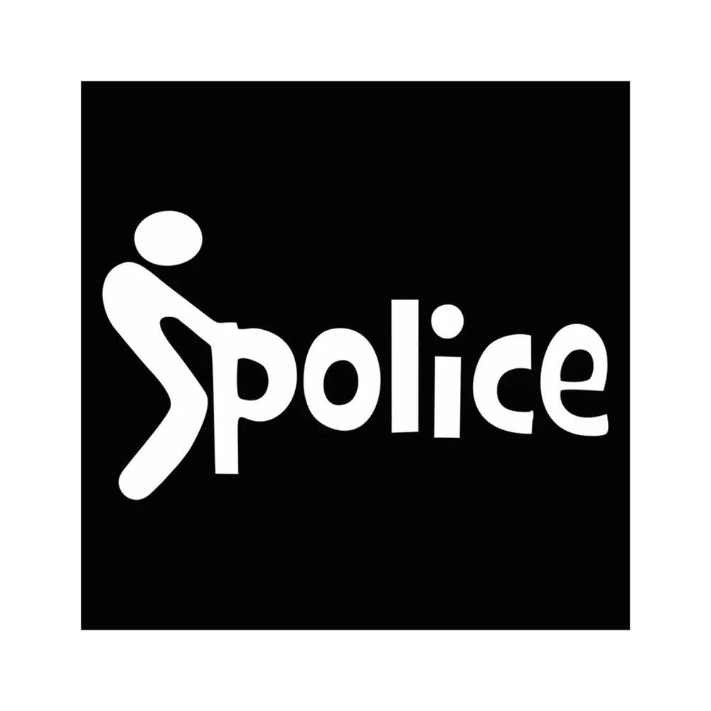 Creative Police Car Decorative PVC Carving Car Sticker Pattern Vinyl Decal(White,16CM X 9CM)