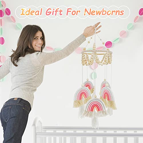Boho Rainbow Nursery Mobile,Neutral Baby Crib Mobile,Baby Mobile For Crib,Crib Mobile For Girls,Macrame Rainbow Decor,Boho Crib Mobile Kids Room Nursery Decor #TOP6