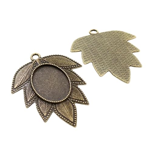 bogniga 40pcs 18x25mm Inner Size Antique Silver Plated Black Bronze