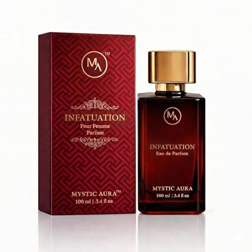 Image of MYSTIC AURA Infatuation Pour Femme | Eau de Parfum for Women | 100 ml | Floral Musky Fragrance | Long-Lasting Luxury Perfume | Premium Scent | Vegan & IFRA Compliant