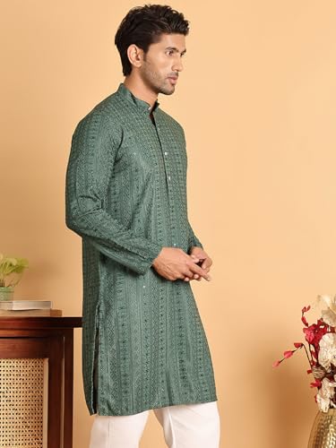 Image of Jompers Embroidered Straight Kurtas for Men