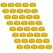 40 Yellow Plastic Bottle Caps with Tamper Evident Lids for 4, 8, 12, 16 and 32 oz Empty Plastic Bottles