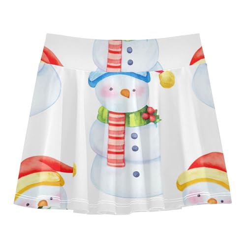 Athletic Shorts for Girls Skorts Cute Winter Snowmen Tennis Skirts for Kids Summer Butterfly Skirt 3t