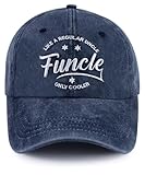 Uncle Gifts for Men, Funny Uncle Baseball Cap, Promoted to Uncle Hat, Fathers Day Christmas Retirement Birthday Gifts for Best Uncle from Niece Nephew Navy