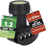 [ Test 2X SEHR GUT *] ZEHNDER Quad LNB, LTE Abschirmung, Sun Protect UV Schutz, Digital 4Fach 4K LNB für 4 Teilnehmer, für Fernseher Sat Receiver, HD LNC für Satellitenschüssel Satelliten Schüssel