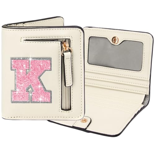 Image of Birthday Gifts for Teen Girl Kids Wallet Girl Wallets Small Initial Rfid Wallet Teen Girls Gift Preppy Stuff for Girls Beige K
