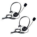 Retevis Passive Noise Cancelling Overhead Headset, Walkie Talkie Earpiece with Rotatable Boom Mic Single-sided Walkie Talkie Headphone Compatible with RT24 RT27 BAOFENG Radio for Hunting (2 pcs)