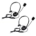 Produktbild Retevis Funkgeräte Headset 2 Pin Walkie Talkie Kopfhörer mit Mikrofon PTT Einstellbar Ohrhörer Kompatibel mit Walkie Talkie RT24 RT21 RT22 RT27 RT5 RT7 Baofeng UV-5R BF-888S Kenwood (2 STK)