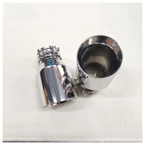 Embout d'échappement 73mm en acier inoxydable 304 chromé pour sortie de pot de voiture biseautée