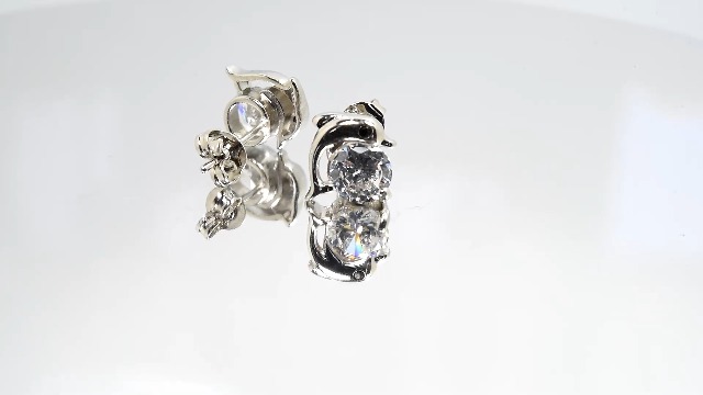 Crystalline Azuria Orecchini A Lobo Con Gufi E Cristalli Zirconi - Placcato Oro 18ct, Ipoallergenici