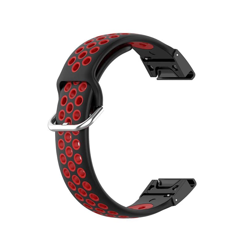 Bracelet 26mm en silicone antichoc pour Garmin Fenix 5X 6X 7X