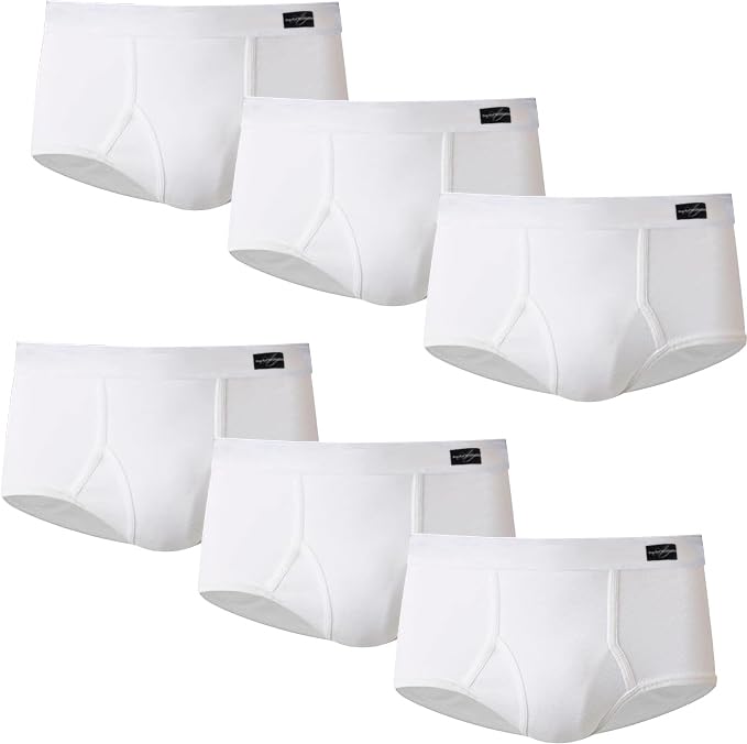 Andrew Scott Men's Cotton Briefs, Soft and Breathable Cotton Underwear with Comfort Waistband, Multipack & Bulk Wholesale