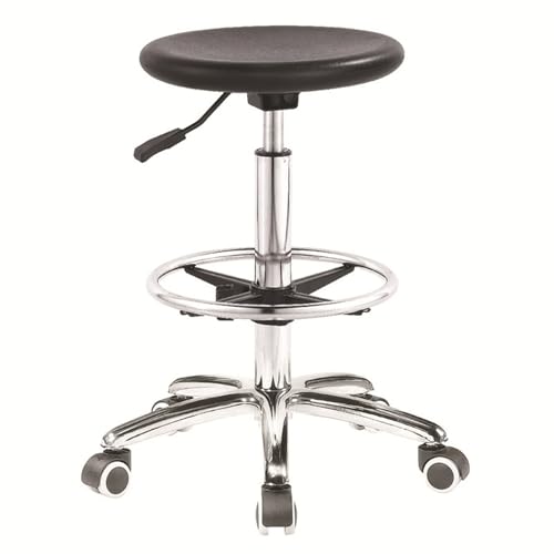 SFKLYU Industrial Polyurethane Stool, Ergonomic Drafting Stool, Adjustable Height Heavy Duty for Home, Auto, Lab, Cleanroom,A1