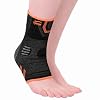 TYNOR Foot & Ankle Brace for Sprained Ankle, Adjustable Neoprene Compression Sleeve Breathable Ankle Wrap Support for Women & Men Tendonitis & Arthritis, Sports Running, Black and Orange, Small,1 Unit