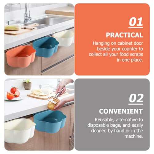 Set 3 canecas de basura colgantes nube para cocina colores surtidos miniatura 4