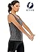 ICTIVE Workout Tank Tops for Women Loose Fit Yoga Mesh Racerback Open Back Muscle Running Activewear Gym Shirts Dark Gray M