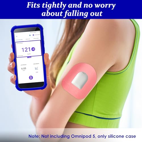 Omnipod-5-Silikon-Schutzhülle, Stoßfeste Omnipod 5 PDM Hülle mit Airtag zum Schutz Ihres Omnipod 5 Pod Tasche Case Empfängers von YOUSHARES (Blau)