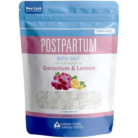 Postpartum Sitz Bath Soak (2 Lbs) Postpartum Care for New Moms Bath Salt with Essential Oils in Easy Press-Lock BPA-Free Pouch Made with Natural Ingredients Made in USA Cover