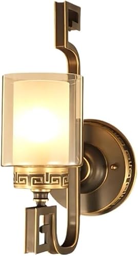 CWCQGH All-Copper New Chinese Style Wall Lamp - Medieval Design for Living Room, Bedroom Dining