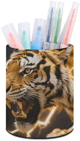 Tiger Round Pen Holder Desk Organizer for Office Home image 5