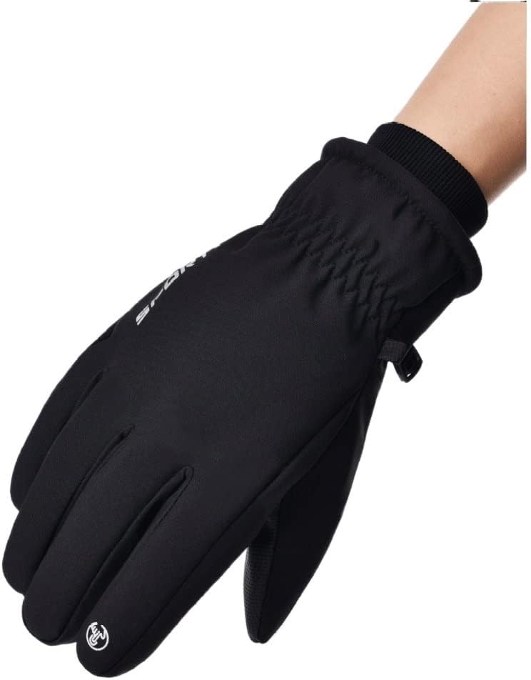 Winter Warm Gloves for Men Women Touchscreen Gloves Cold Weather Windproof Thermal Snow Gloves for Cycling Skiing (Color : Black, Size : Large)