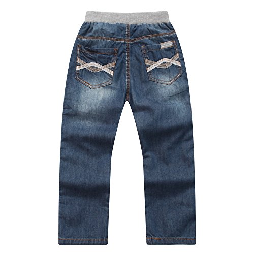 Richie House Boys' Classic Denim Pants with Pleat Details Size 3-10 RH06902