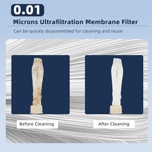 Source Manufacturer Hand Pump Water Filter Dedicated Accessory Replacement Filter - 0.01 Micron Ultrafiltration Water Filter & 5 Micron Polypropylene Chlorine, Taste, Odor Composite Cartridge Filter