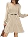 Sampeel Winter Dresses for Women 2025 Long Sleeve Casual Bridal Shower Dress Off White XL
