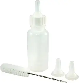 Kit Mamadeira para Filhotes Pet 50ml Bicos extras e Escovinha para Gatinhos Cachorros Aves