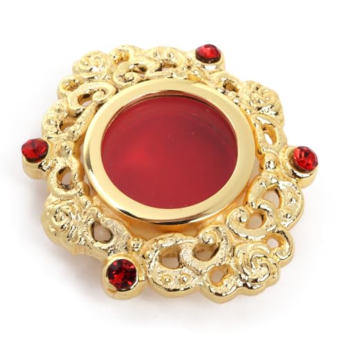 Needzo Small Relic Holder with Red Accent Stones, Personal Reliquary,