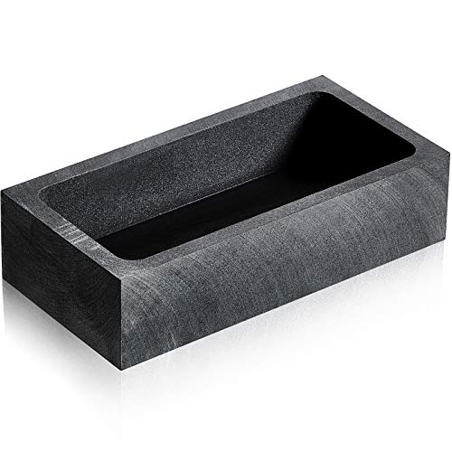 Graphite Ingot Mold Silver Ingot Mould Gold Casting Ingot Crucible Mold for Melting Casting Refining Gold Silver Metal Aluminum Copper Brass (90 x 40 x 20 mm,1000 g Gold  500 g Sliver)