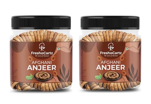 Image of FreshoCartz Premium Dried Anjeer | Anjiran Dry Fruits | Rich Source Of Fiber & Calcium | Afghanistan Dried Figs - Jar Pack (250gm (Pack of 2))