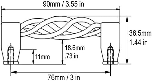 20 Pack Oil Rubbed Bronze 3" Inch (76mm) Hole Centers Kitchen Cabinet Drawer Hardware Bird Cage Birdcage Twist Wire Swirl Handle Pulls 1300-76