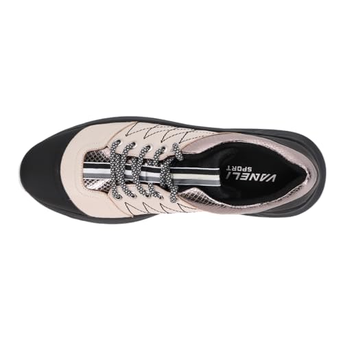 VANELi Womens Aberly Metallic Lace Up Sneakers Shoes Casual - Black, Off White4