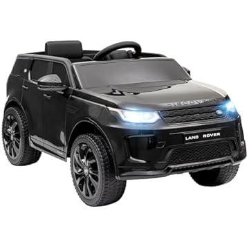AIYAPLAY Land Rover Discovery Sport Licensed Kids Electric Car, 12V Ride on Car with Remote Control, LED Lights, Music, Horn, for Ages 3-6 Years, Black